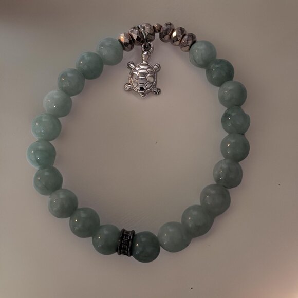 Aventurine Vintage Semi-stretch Green Bracelet Set (2) - Picture 1 of 8